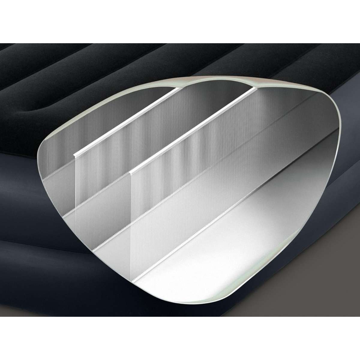 Intex DuraBeam Pillow Rest Raised Airbed Queen Black Woolworths