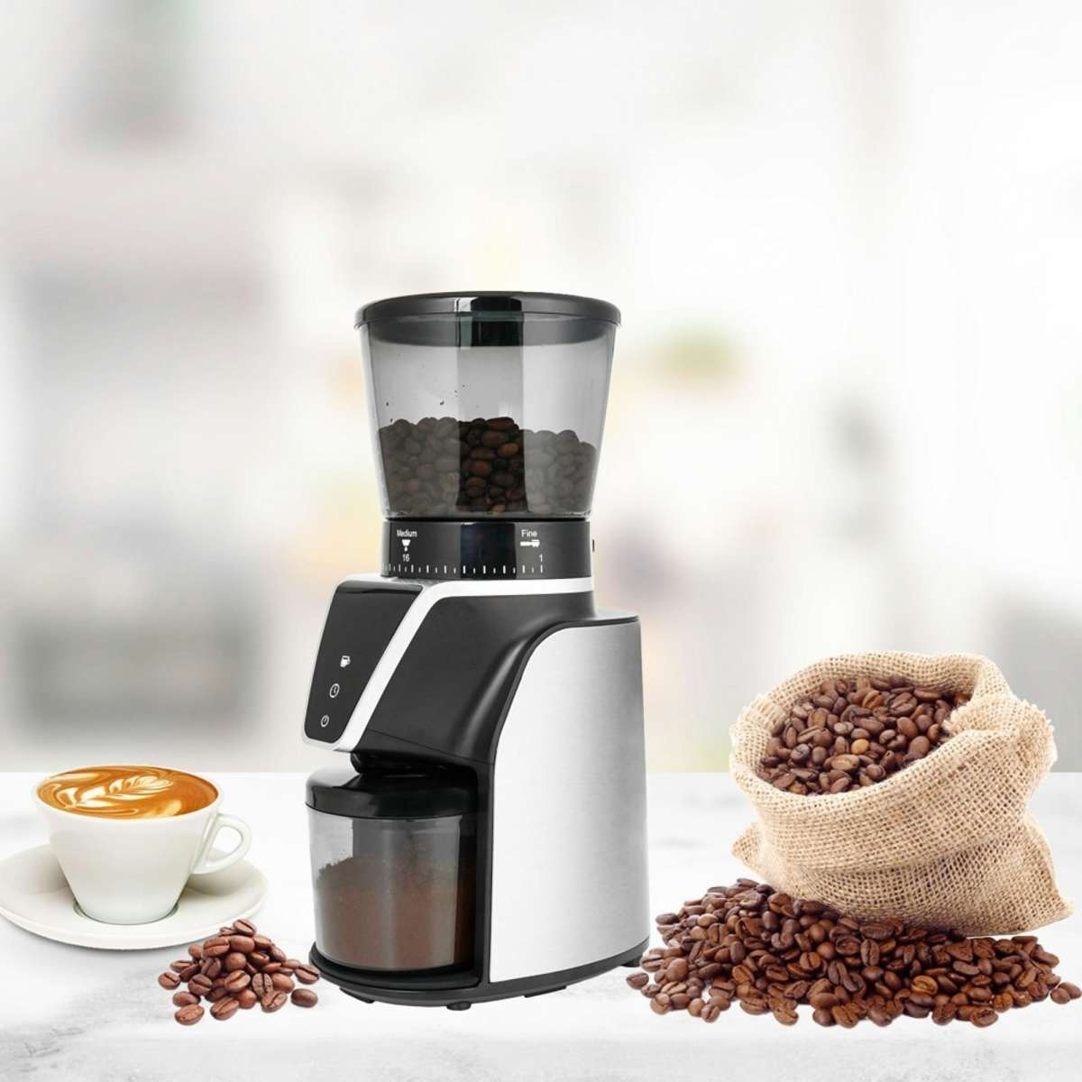 Healthy Choice Electric Burr Coffee Grinder 31.5cm Woolworths