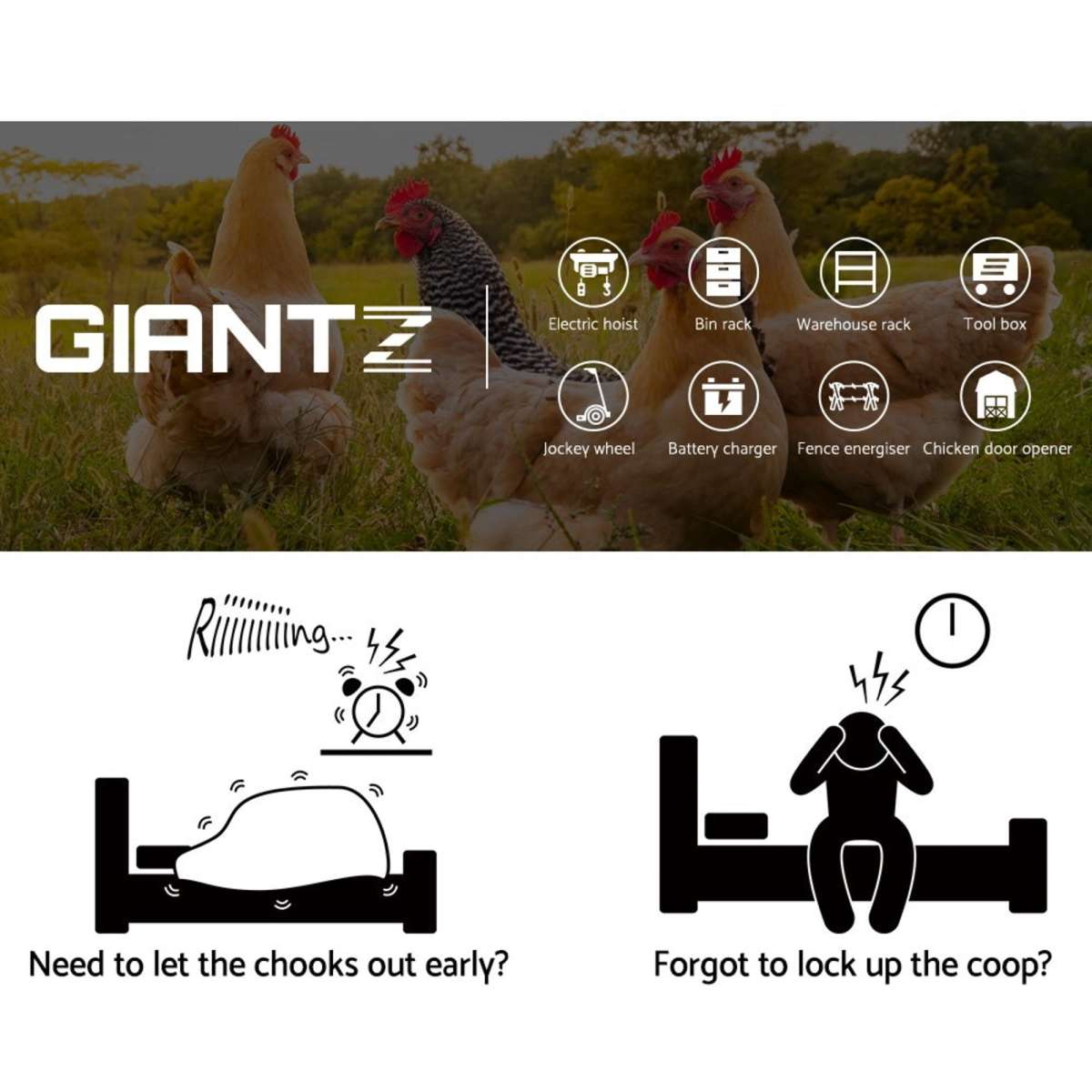 Giantz Automatic Chicken Coop Door Opener Woolworths