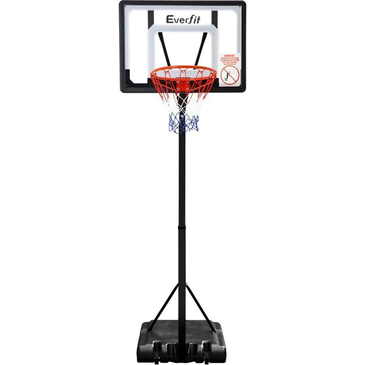 Everfit Pro Basketball Hoop Stand System Net Ring Portable Height