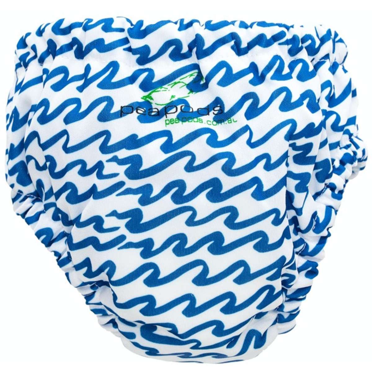 Pea Pods Reusable Swim Nappy Large Blue Waves 2 Pack Woolworths