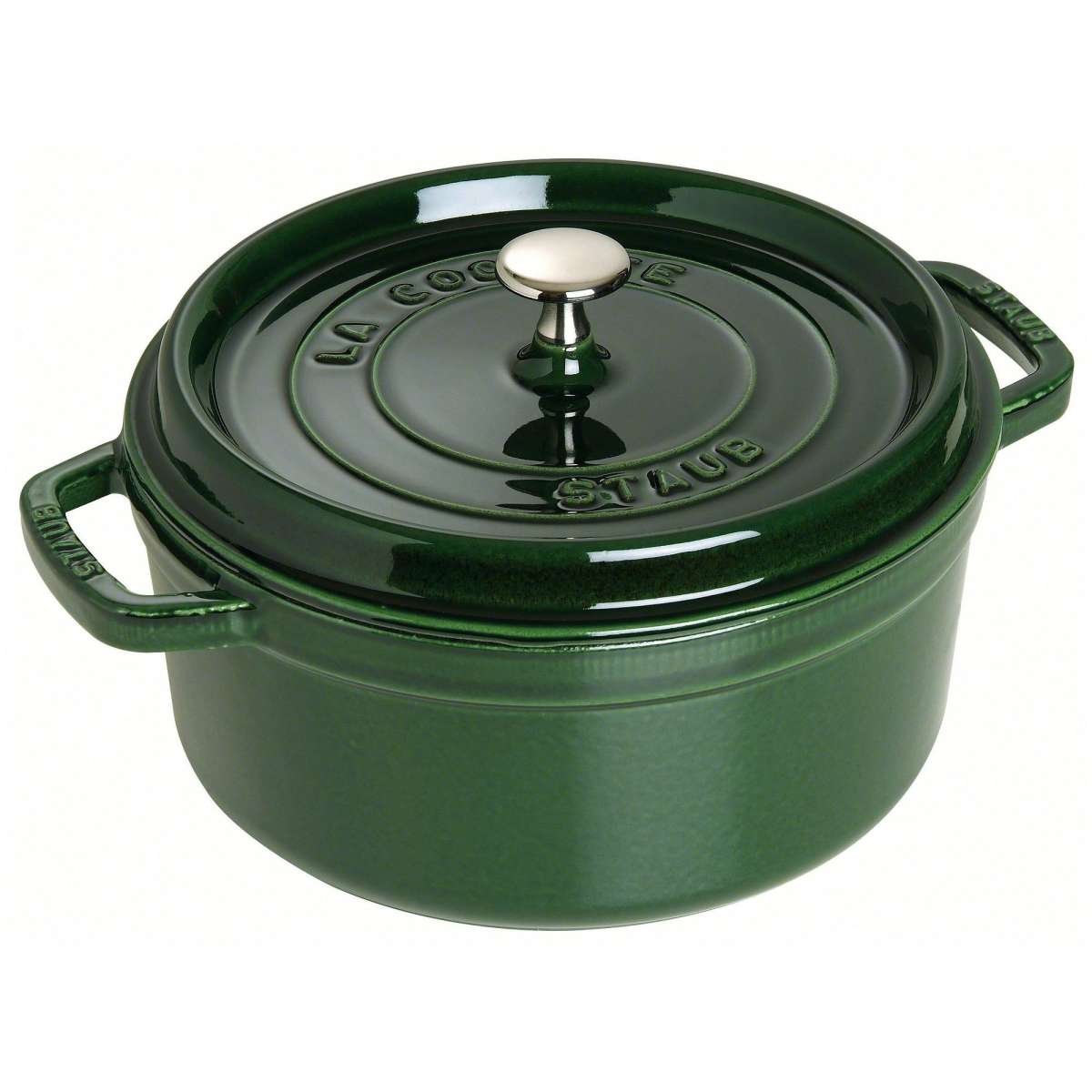 Staub Cast Iron Round Cocotte 28cm / 6.7L Basil Green Woolworths