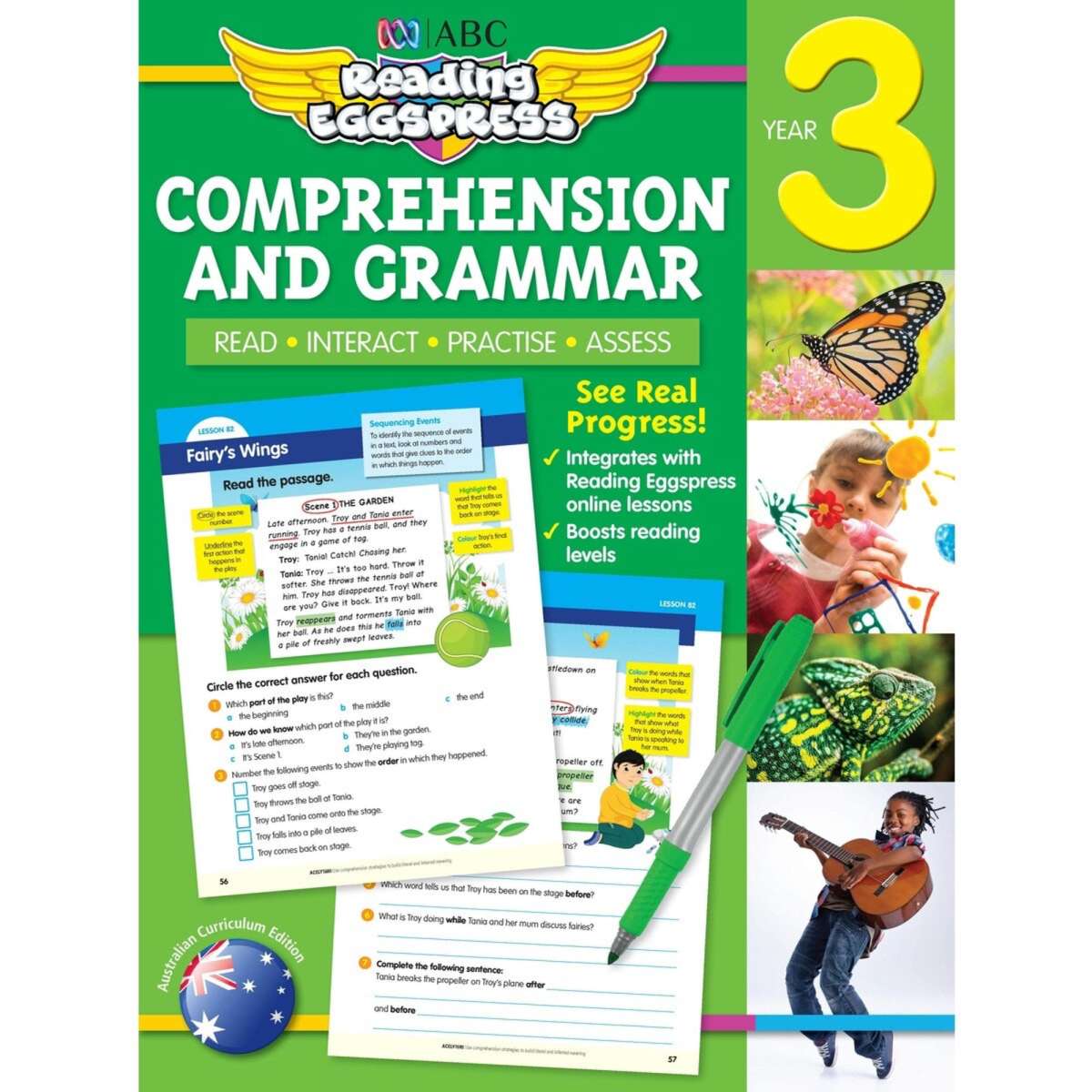 ABC Reading Eggspress Comprehension and Grammar Workbook Year 3 ...