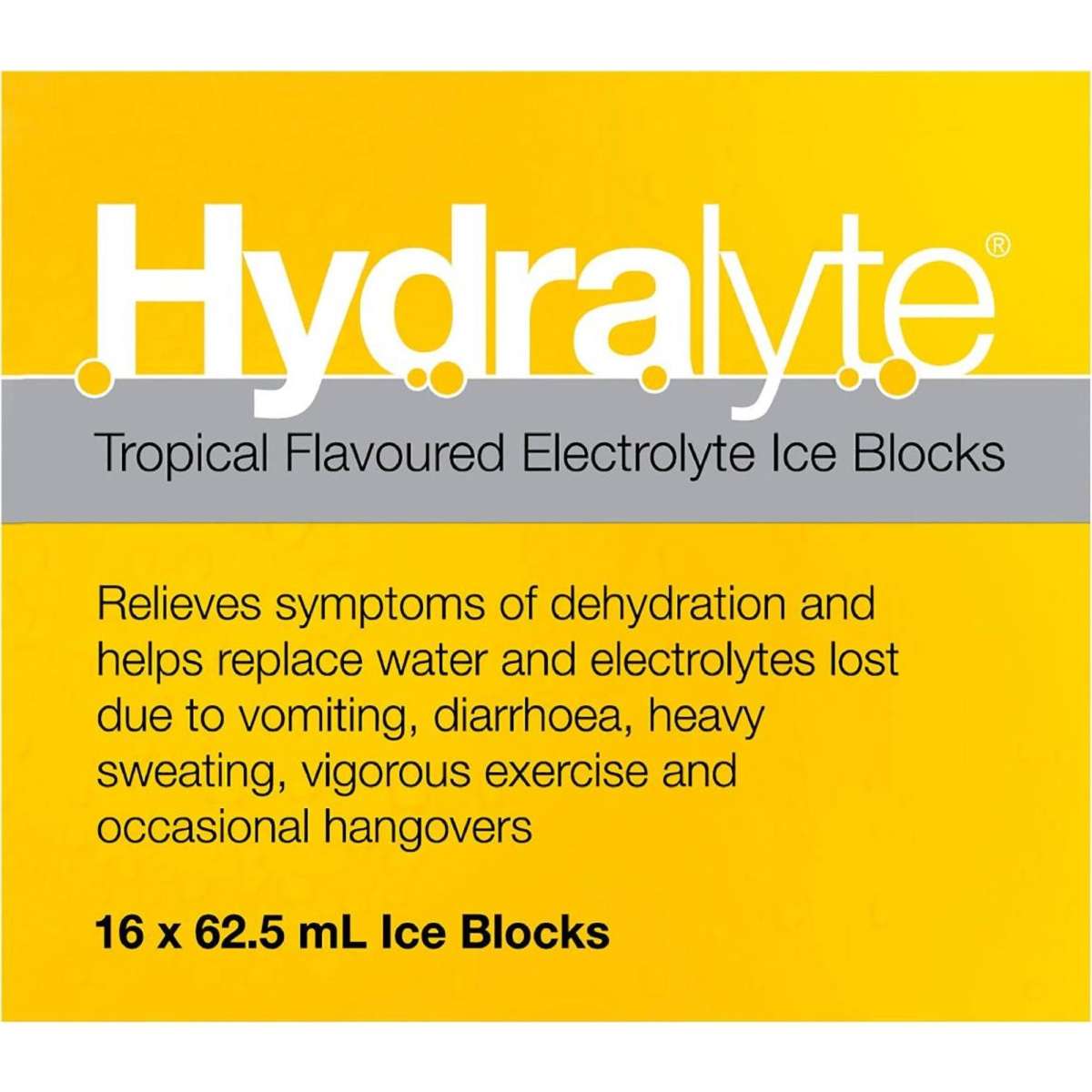 Hydralyte Ice Block Tropical 16pack Woolworths
