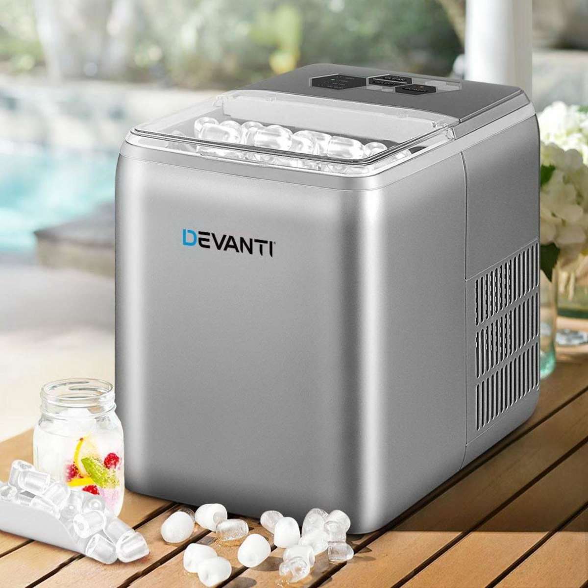 2.6L Ice Maker Machine Commercial Portable Ice Makers Cube Tray Countertop Bar Woolworths