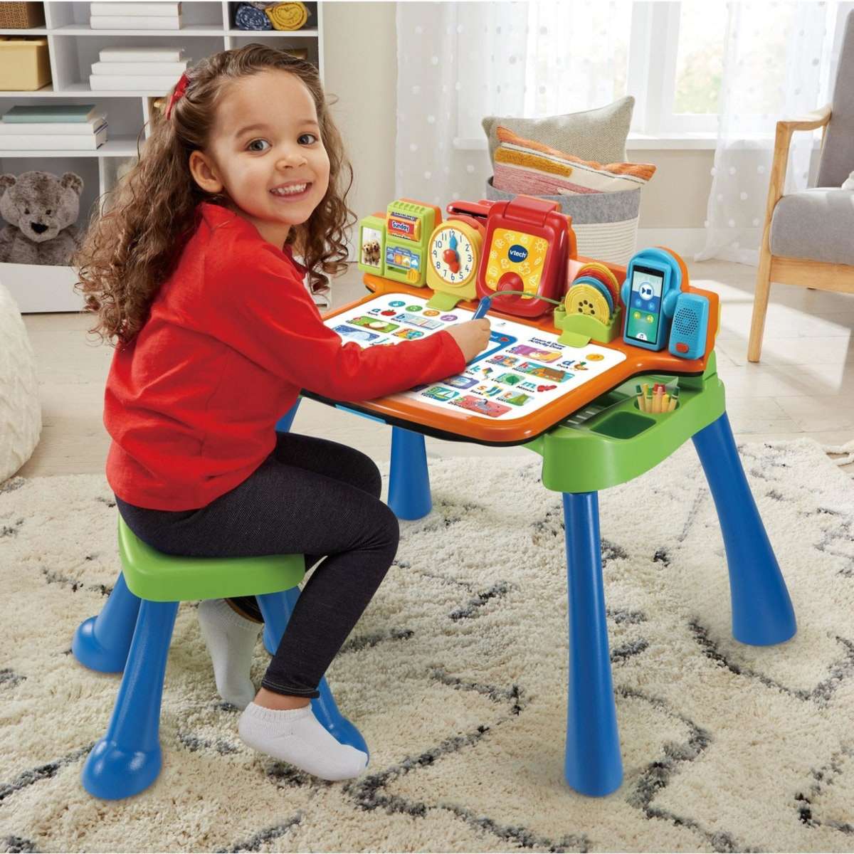VTech Learn & Draw Activity Desk Blue Woolworths