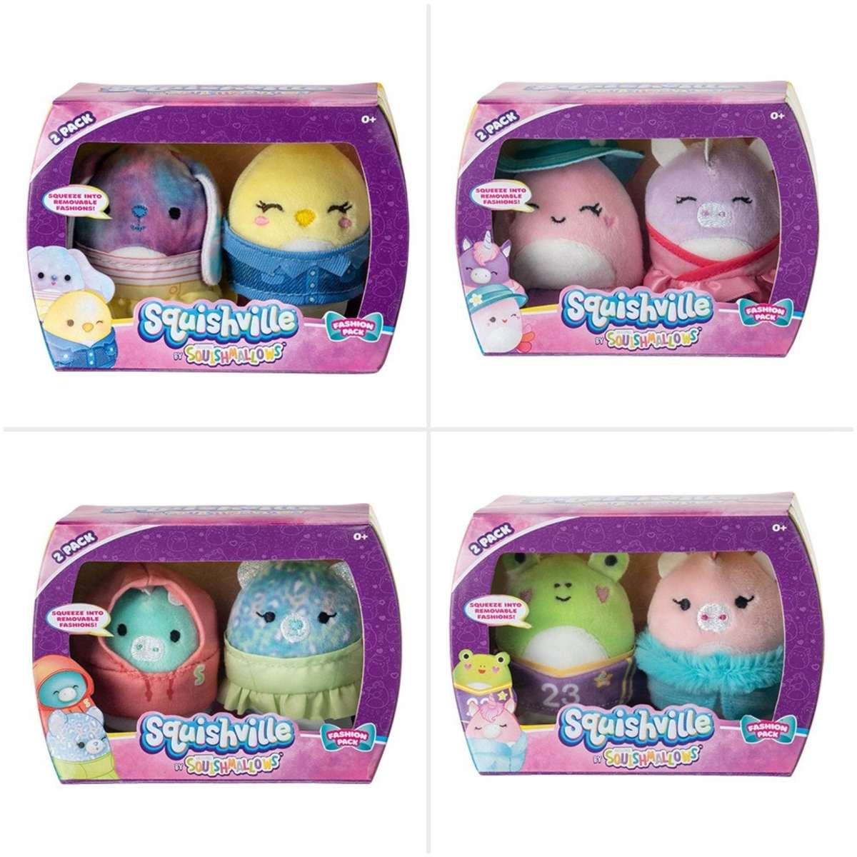 Squishmallows Squishville Mini Plush 2 Pack - Assortment* | Woolworths