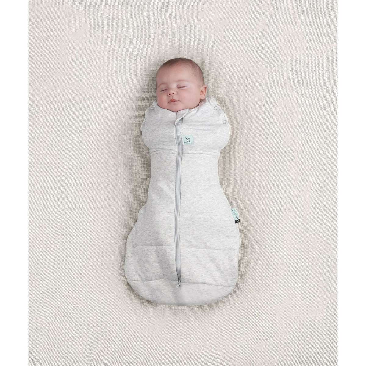 ergoPouch Cocoon Swaddle Bag 2.5 TOG for 612 Months Baby, Grey Marle
