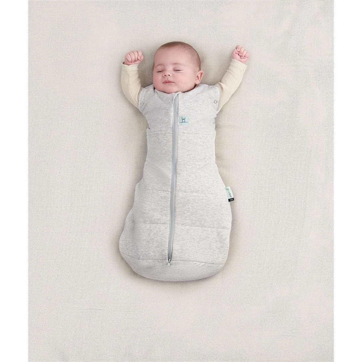 ergoPouch Cocoon Swaddle Bag 2.5 TOG for 36 Months Baby, Grey Marle