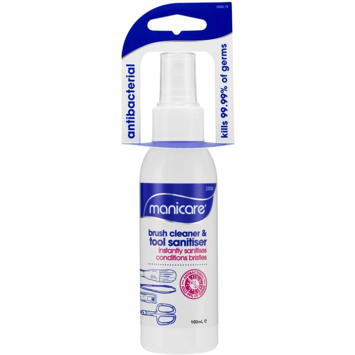 Manicare Brush Cleaner & Tool Sanitiser 100mL Woolworths