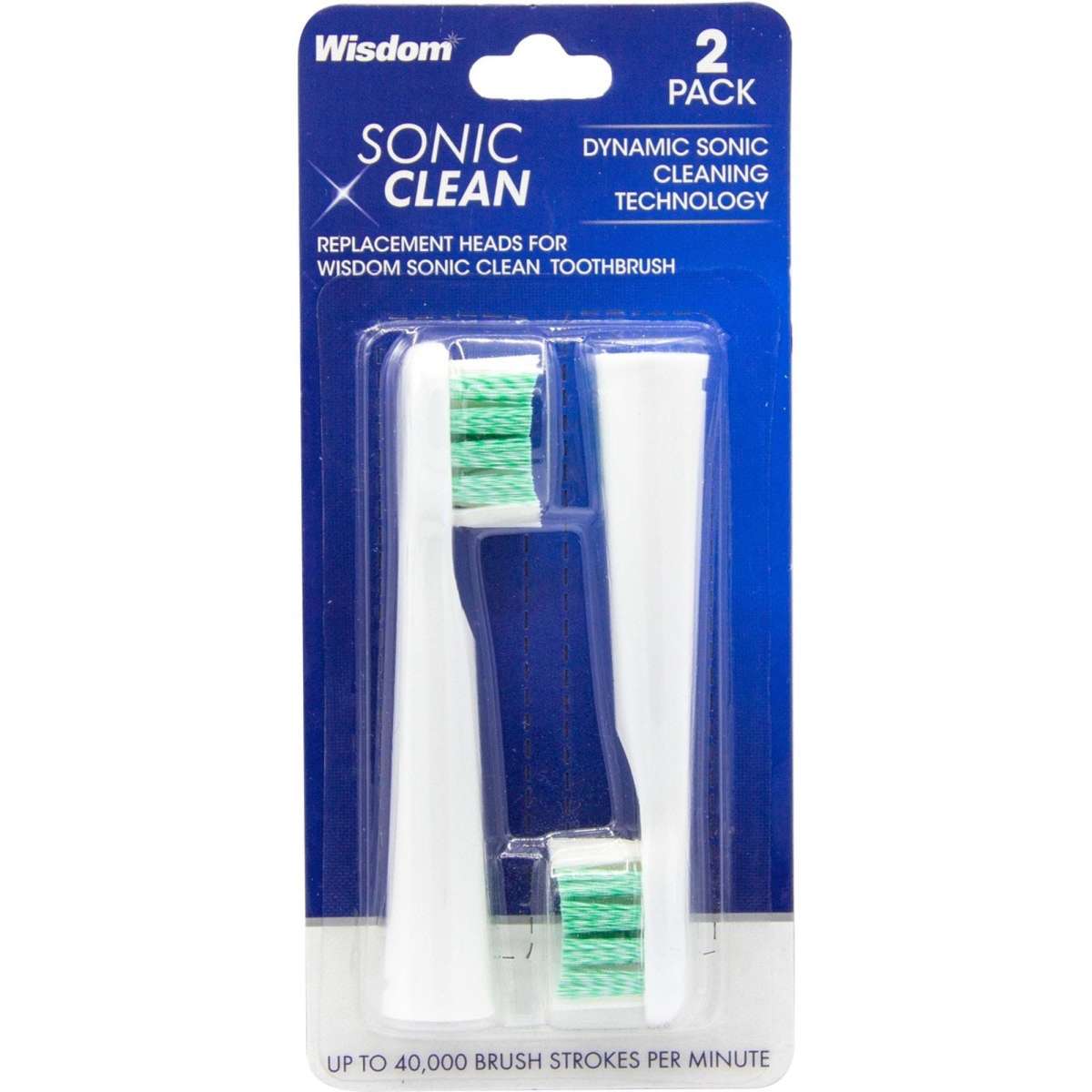 Wisdom Sonic Clean Replacement Heads 2pk Woolworths