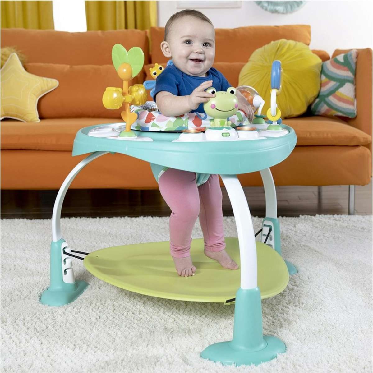 Bright Starts Bounce Bounce Baby 2in1 Activity Jumper & Table Playful Pond Woolworths