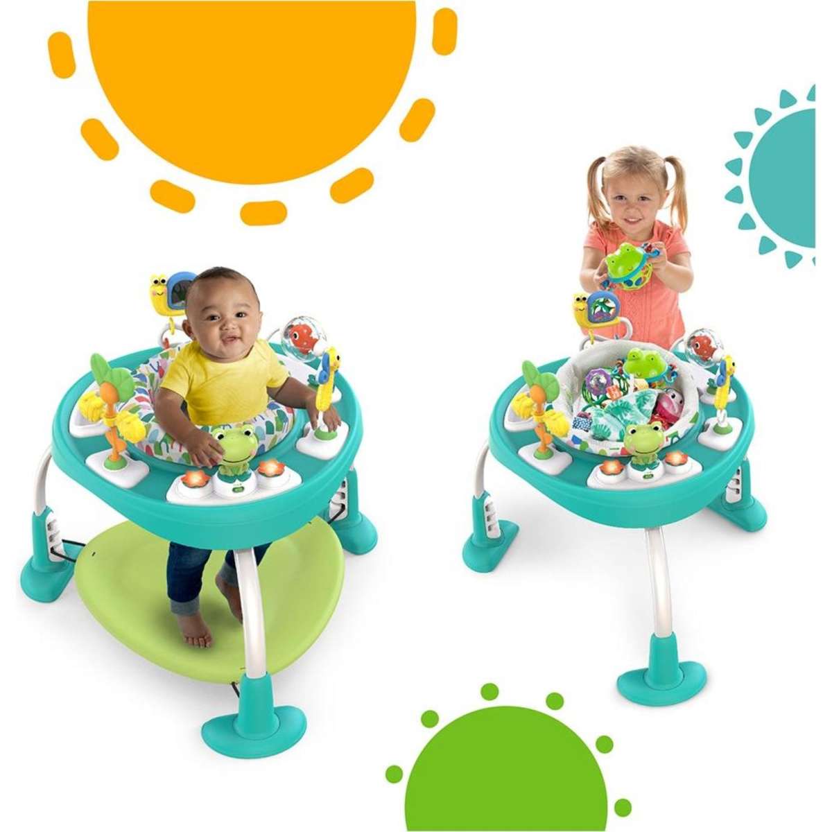 Bright Starts Bounce Bounce Baby 2in1 Activity Jumper & Table Playful Pond Woolworths