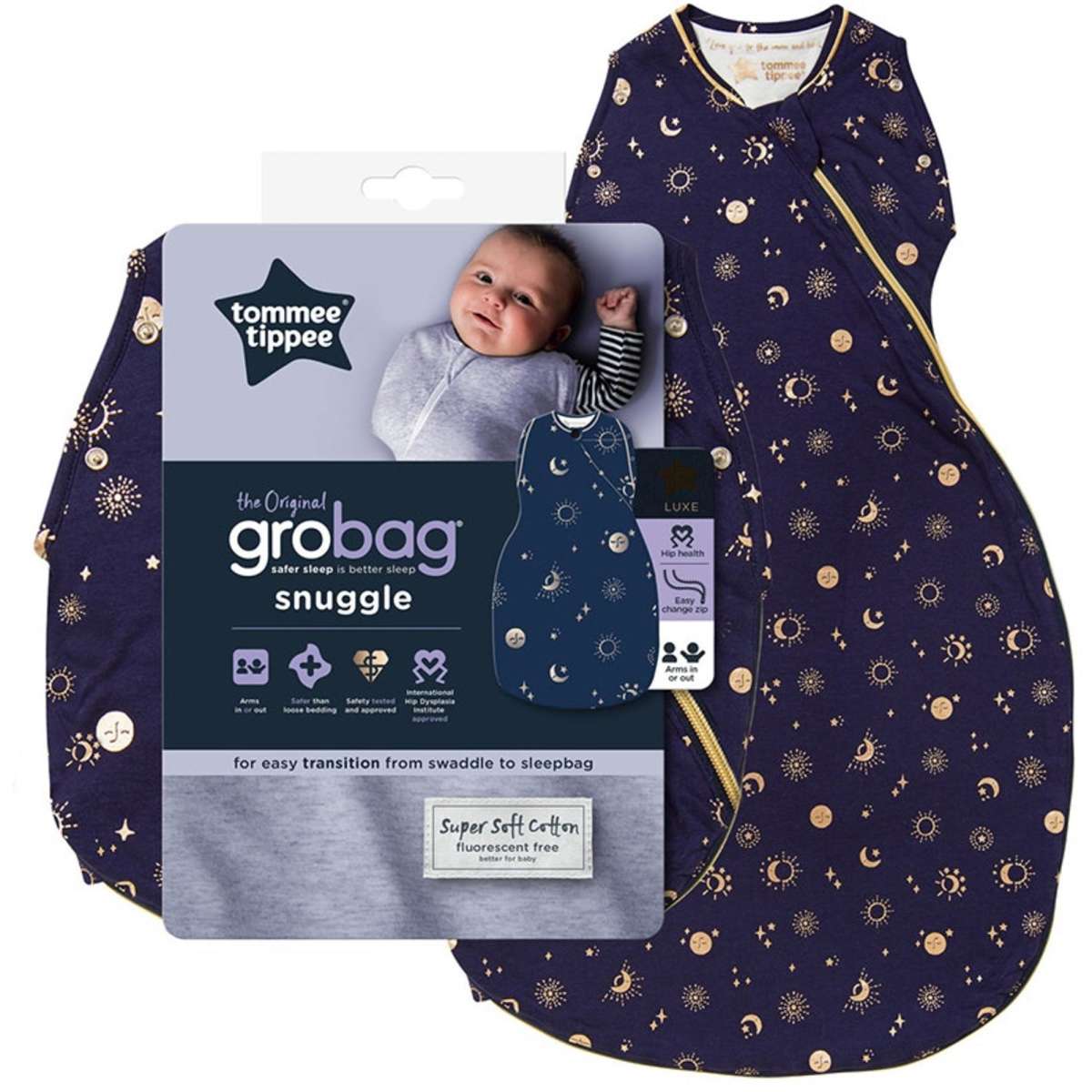 Tommee Tippee Grobag Snuggle Baby Sleep Bag Moon Child 39M 2.5TOG
