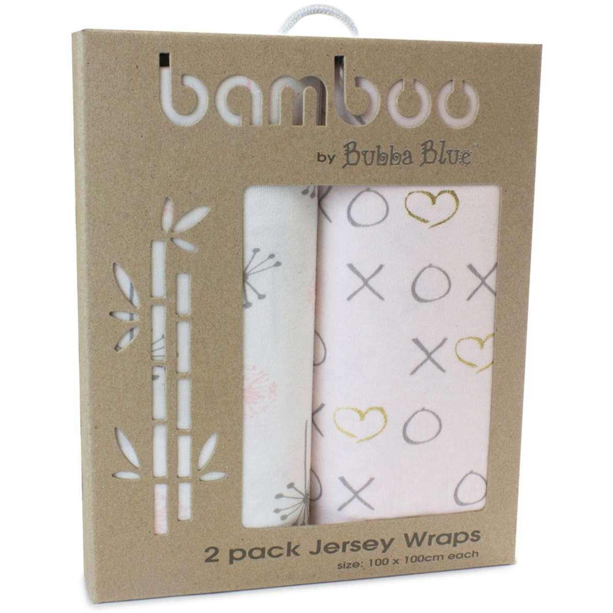 Bubba Blue Bamboo Pink Bloom Jersey Swaddle Wraps 2pc Woolworths