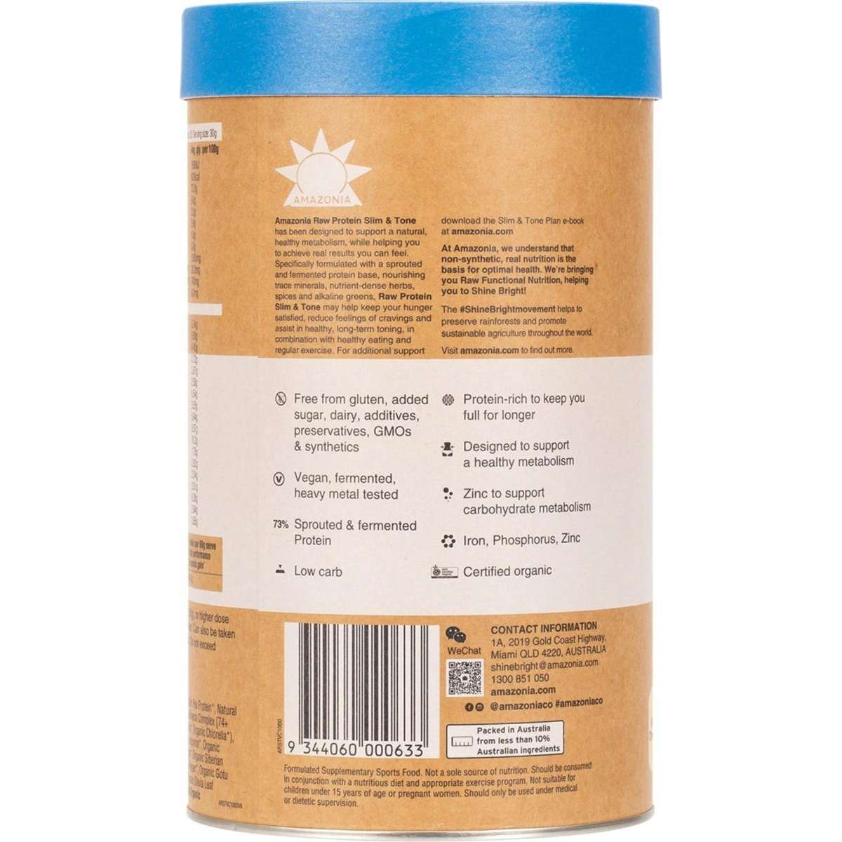 Amazonia Raw Protein Slim & Tone Vanilla Cinnamon 1kg | Woolworths