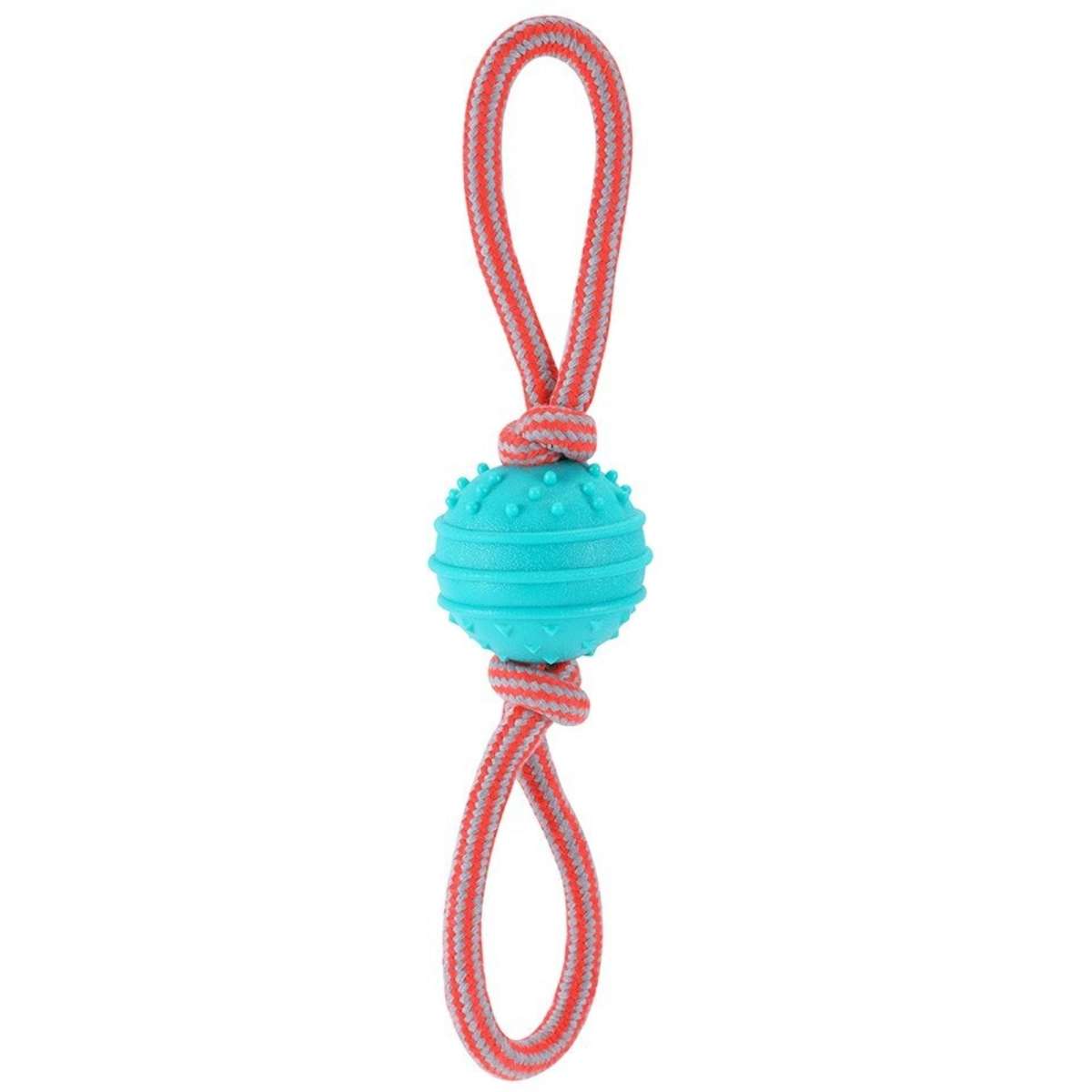 Paws & Claws Super Tuggers TPR Ball/Rope Double Tugger 40cm | Woolworths