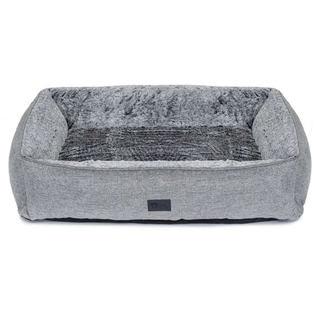 Superior Pet Goods Large Ortho Lounger Artic Faux Fur Pet/Dog Bed ...