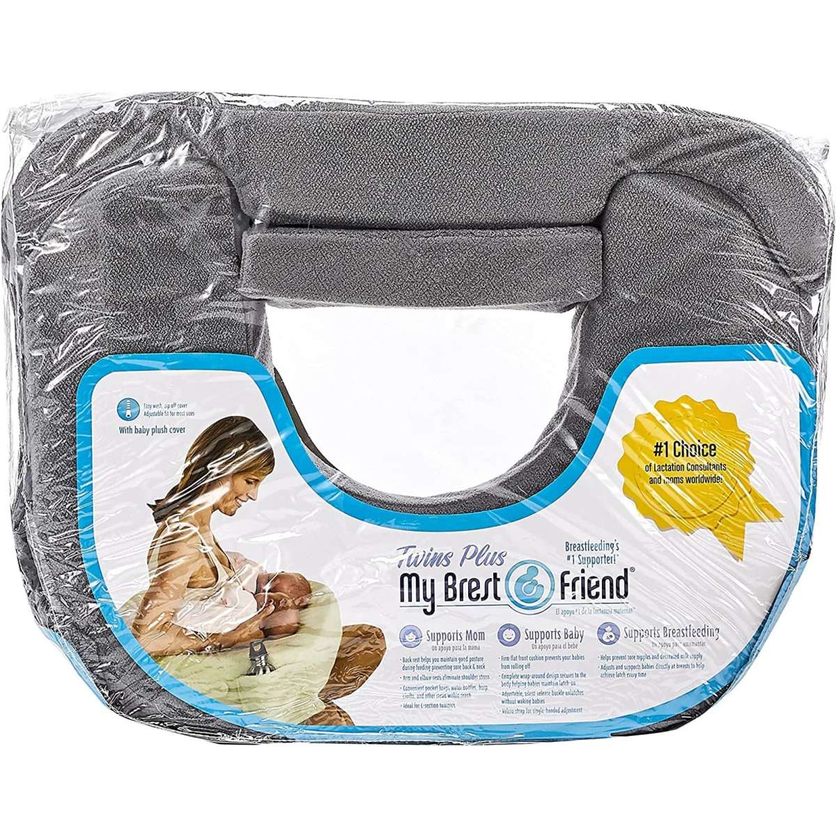 My Brest Friend Twin Deluxe Pillow Grey Woolworths