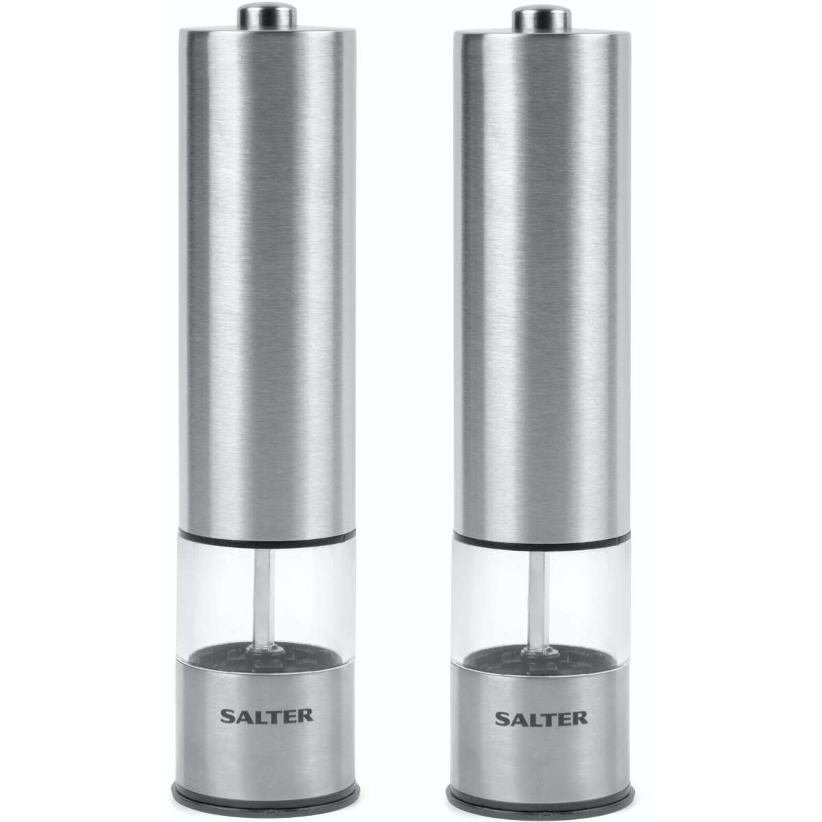 Salter Stainless Steel Electronic Salt & Pepper Mill Set Woolworths