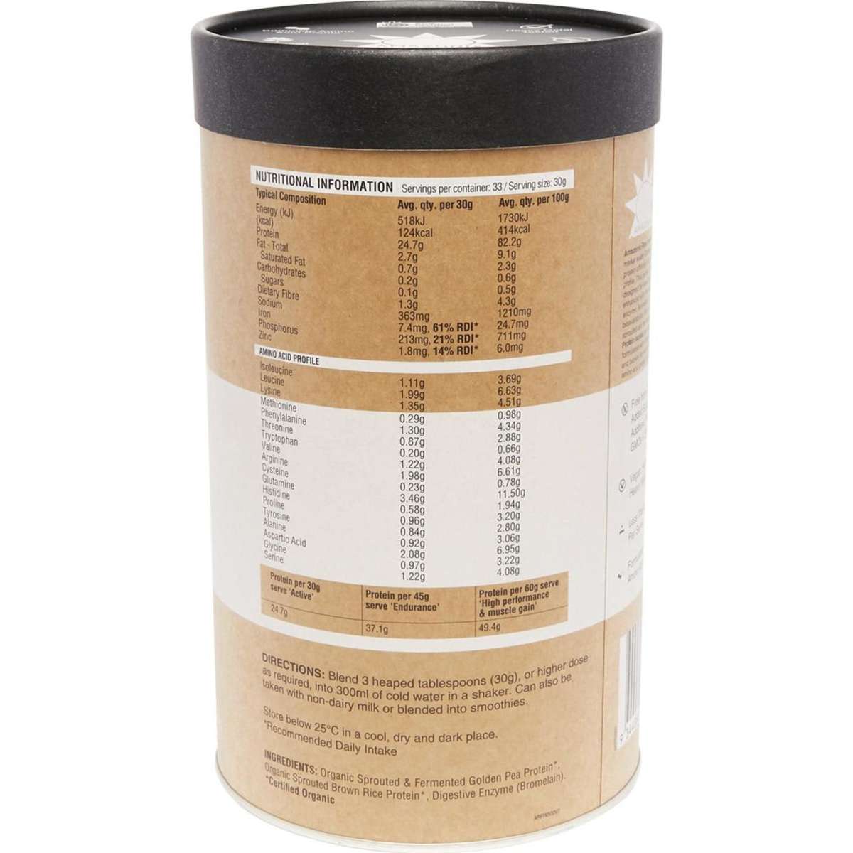 Amazonia Raw Protein Isolate Natural 1kg Woolworths