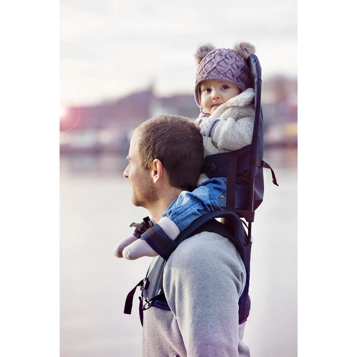 Minimeis Bundle Shoulder Carrier Backpack Sunshade Navy Woolworths