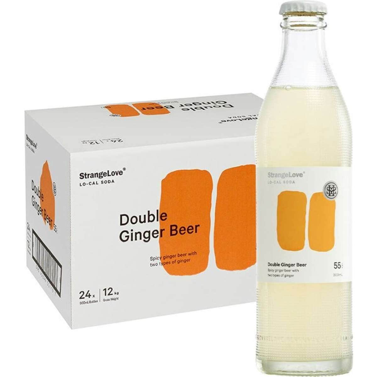 StrangeLove Double Ginger Beer LoCal Soda 300ml Bottles 6x4 Pack Woolworths