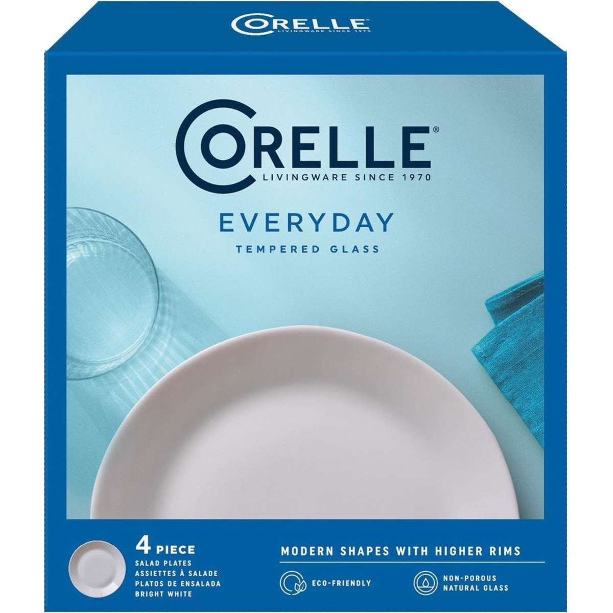 Corelle Everyday 4Piece Salad Plate White Woolworths