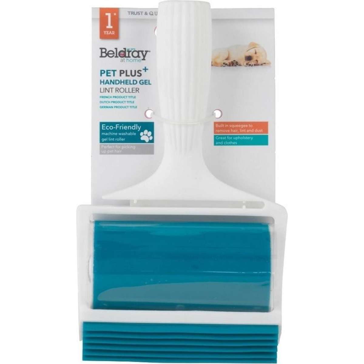 Beldray Pet Plus Handheld Lint Roller Gel Durable Washable Reusable