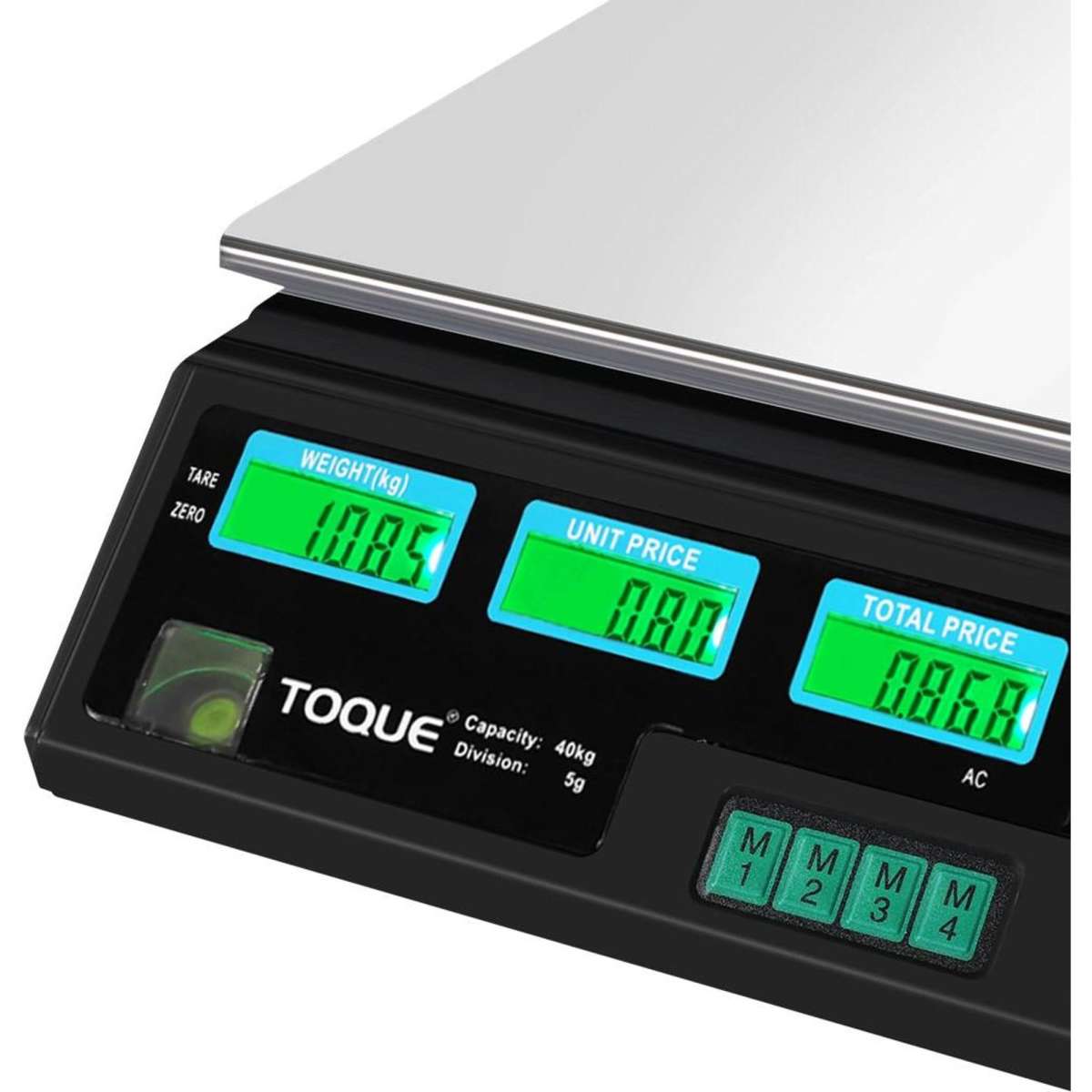 Toque Digital Commercial Scales Electronic Kitchen Scale Shop Food Weight LCD 40KG Woolworths