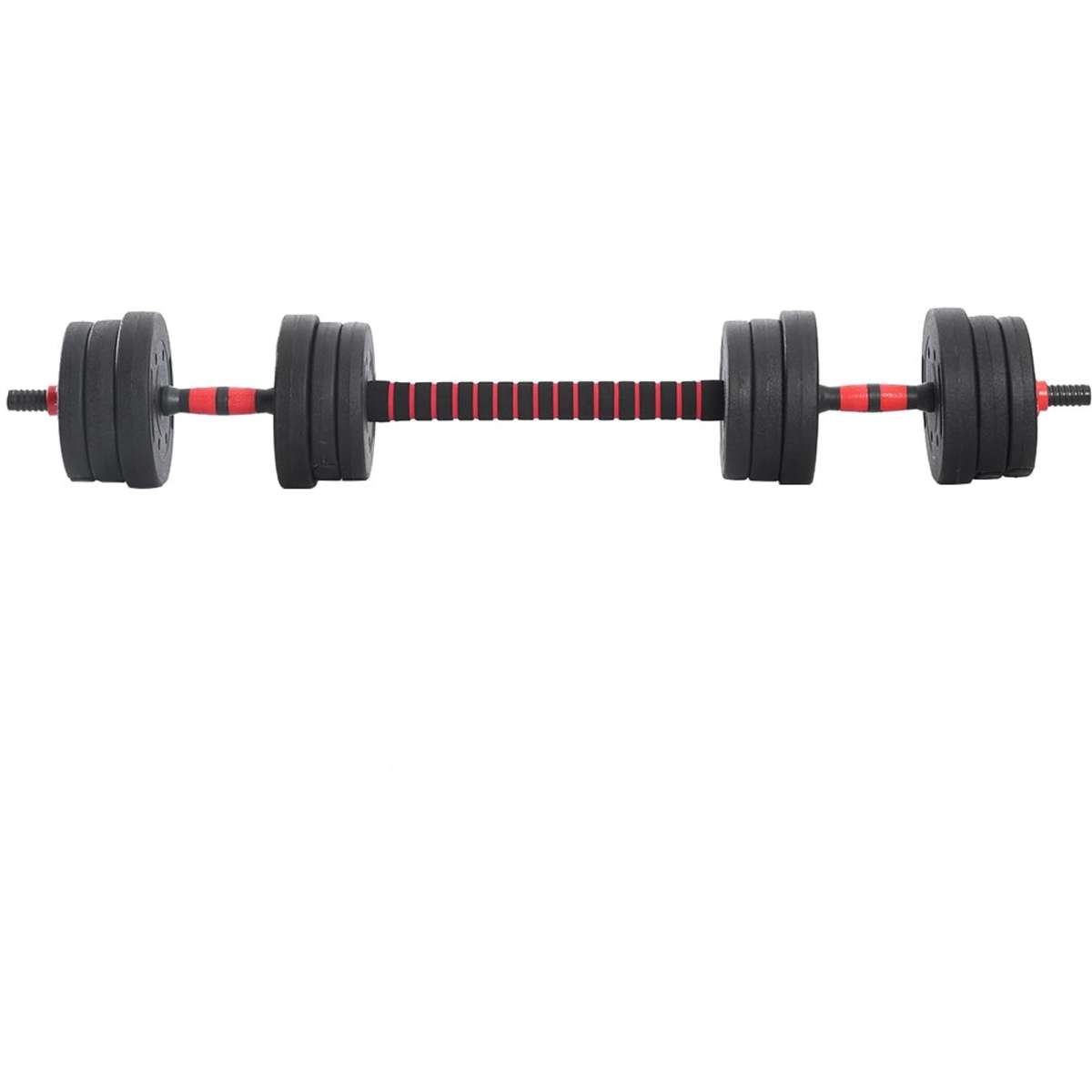 Centra Dumbbells Barbell Set 20KG Adjustable Weight Plates Home Gym ...