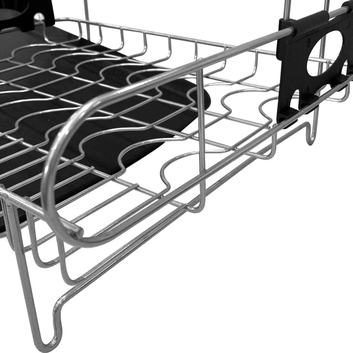 Toque Dish Drying Rack Drainer Cup Plate Holder Cutlery Tray Steel