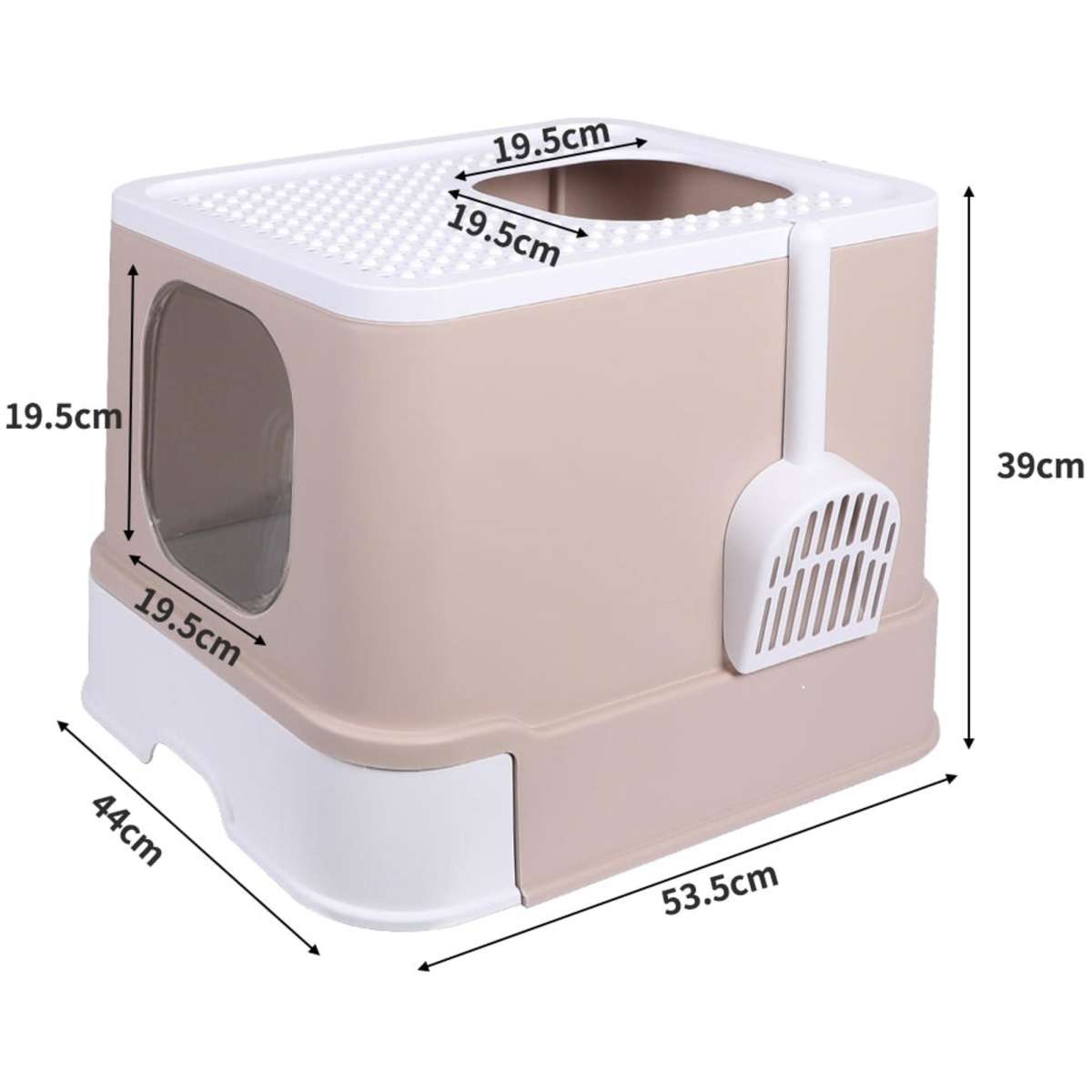 PaWz Cat Litter Box Fully Enclosed Kitty Toilet Trapping Odor Control