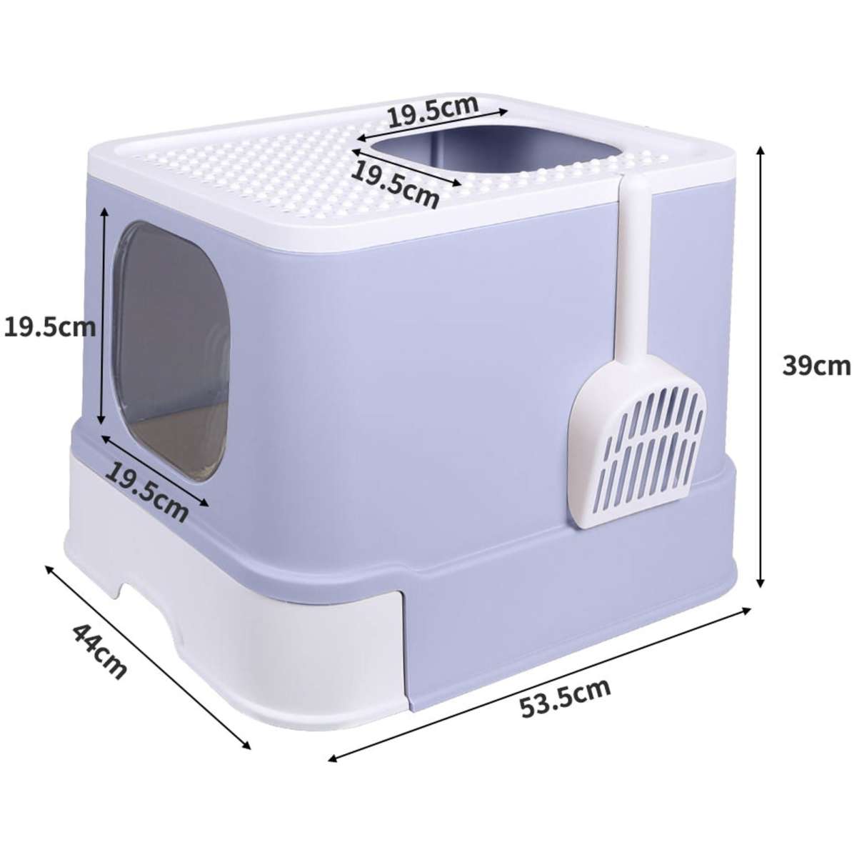 PaWz Cat Litter Box Fully Enclosed Toilet Trapping Odor Control Basin
