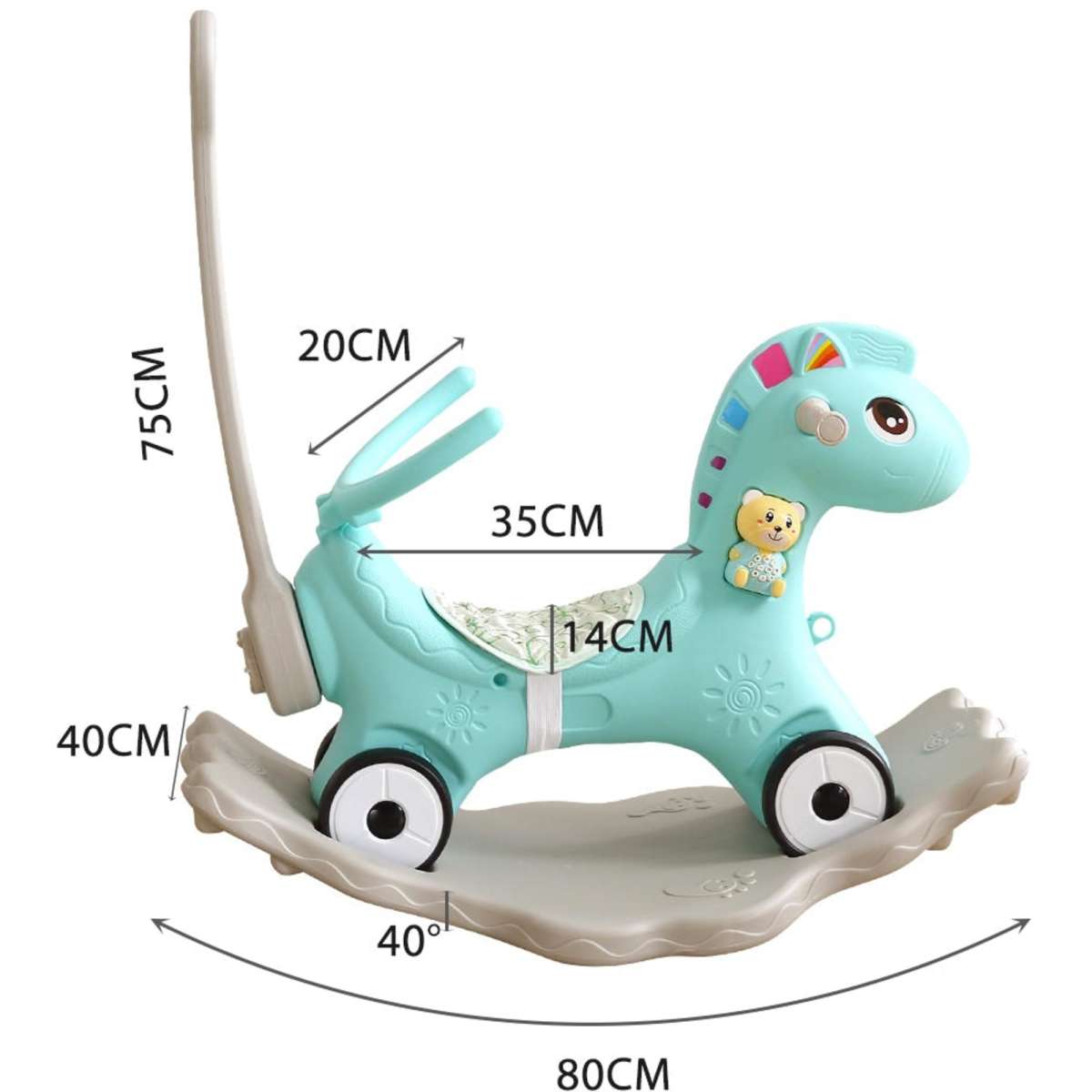 BoPeep Kids 4-in-1 Rocking Horse Toddler Baby Horses Ride On Toy Rocker ...