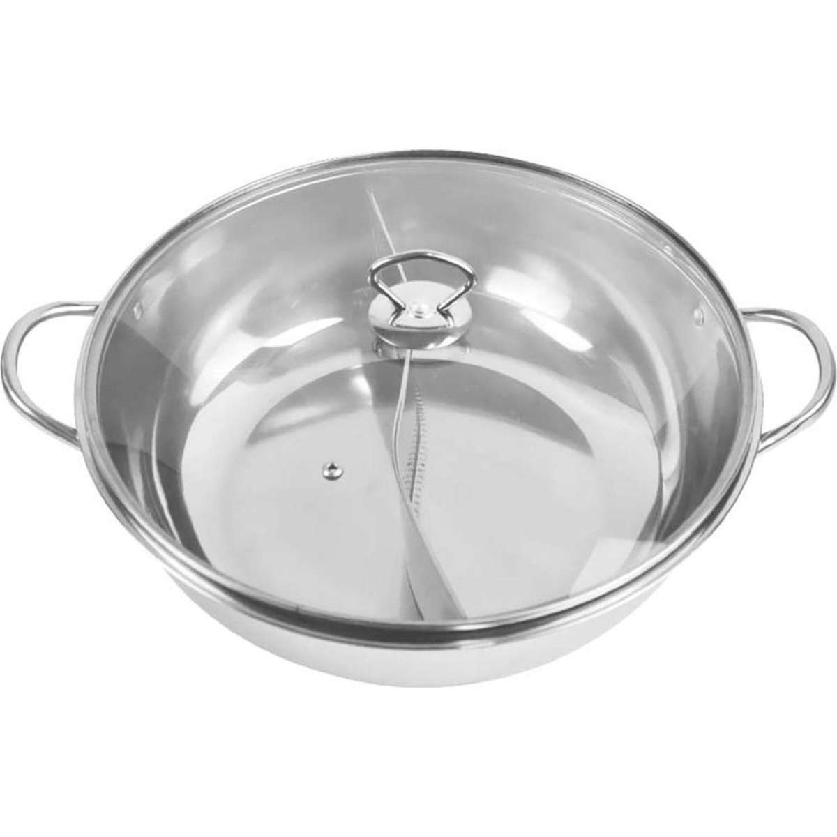 Toque 36cm Stainless Steel Twin Mandarin Duck Hot Pot Induction