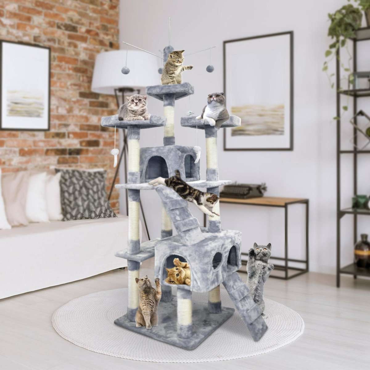 PaWz Cat Tree Scratching Post Scratcher Tower Condo House Furniture