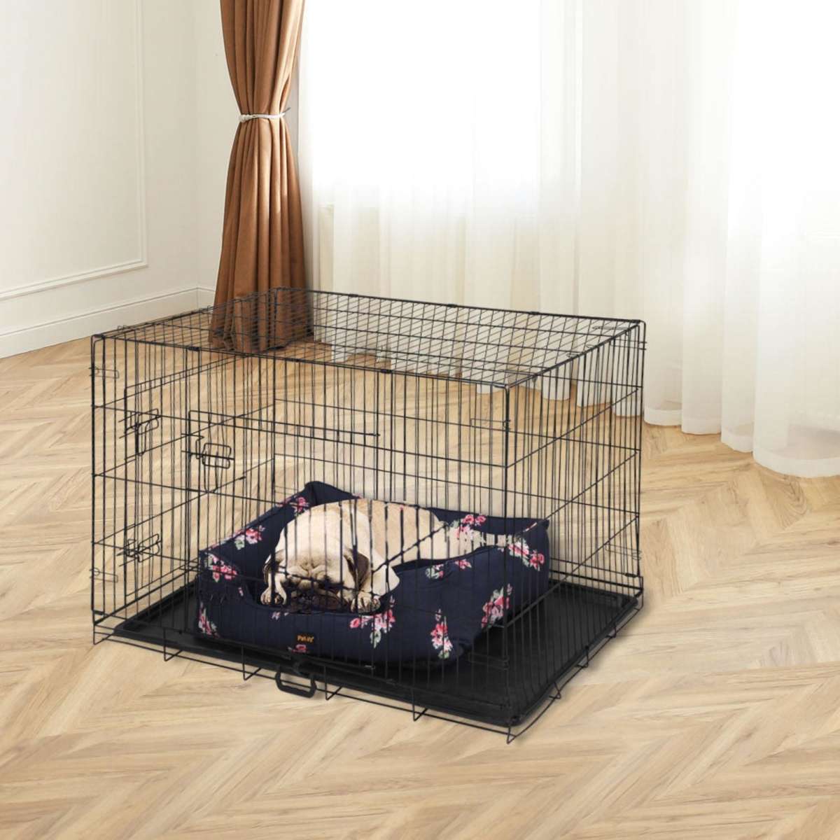 PaWz Pet Dog Cage Crate Kennel Portable Collapsible Puppy Metal Playpen ...