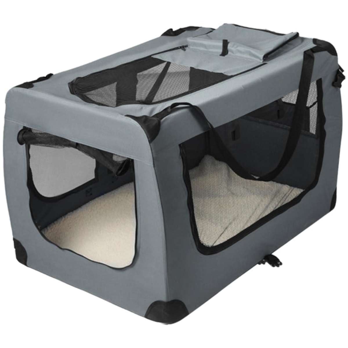 PaWz Pet Travel Carrier Kennel Folding Soft Sided Dog Crate For Car