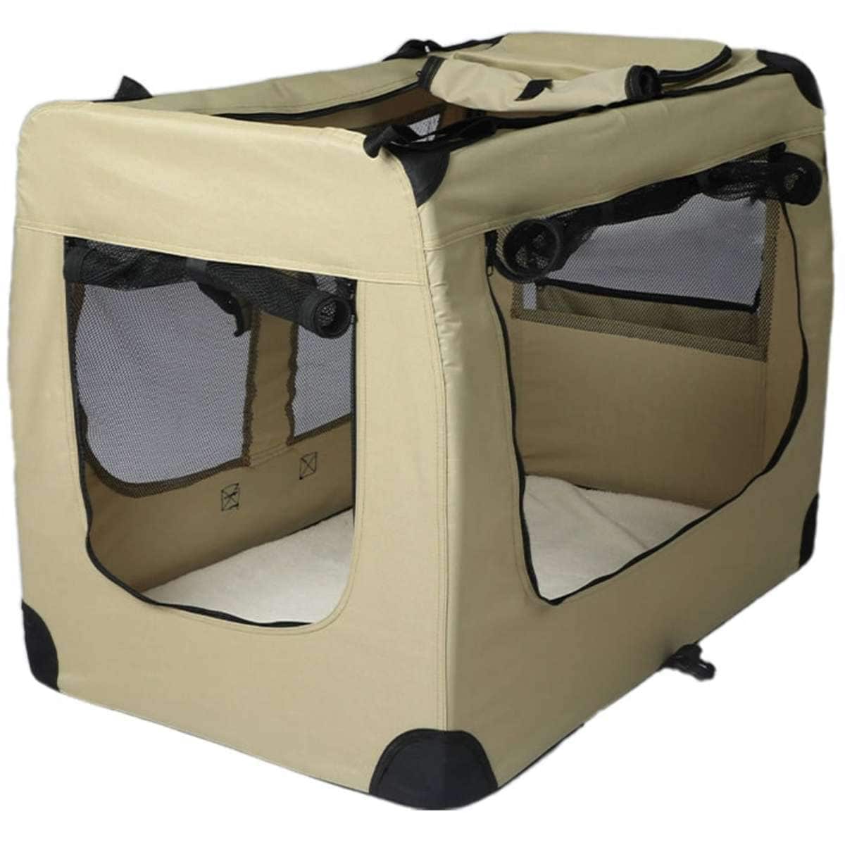 PaWz Pet Travel Carrier Kennel Folding Soft Sided Dog Crate For Car