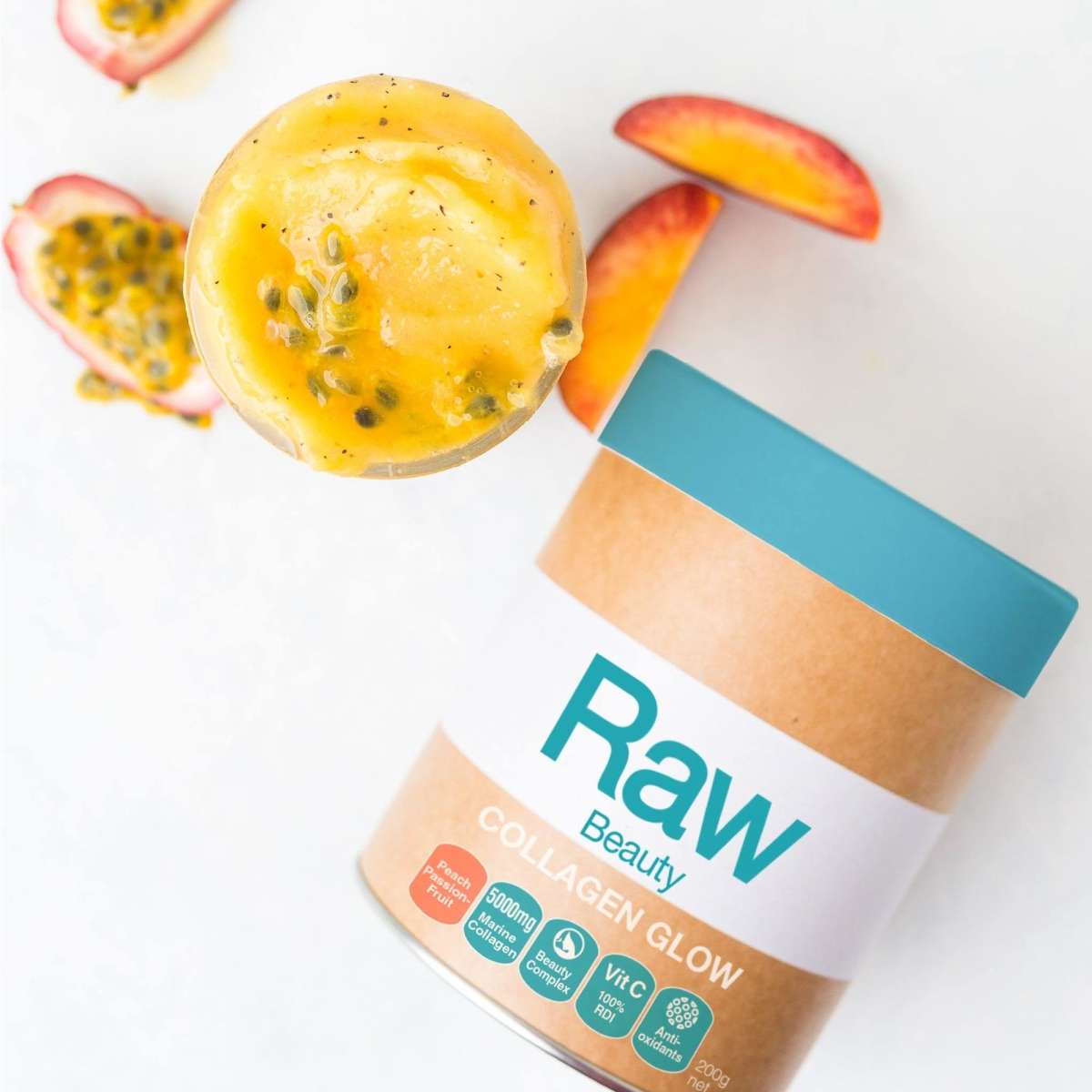 Amazonia Raw Beauty Collagen Glow Peach Passionfruit 200g Woolworths