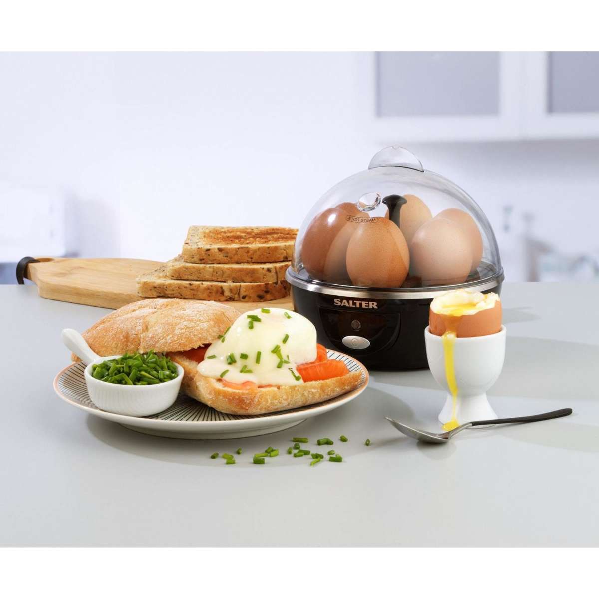 Salter Electric Boiled and Poached 6 Egg Cooker 430 W Healthy Snacks Woolworths