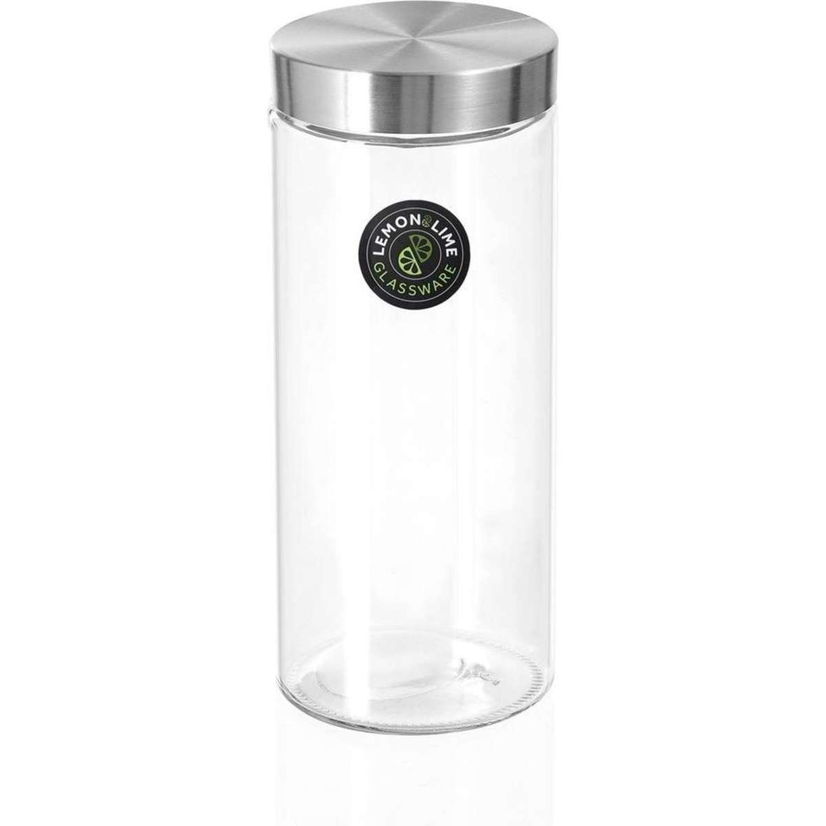 Lemon And Lime Alto Glass Jar S/Steel Lid 2.2L 27X11cm Woolworths