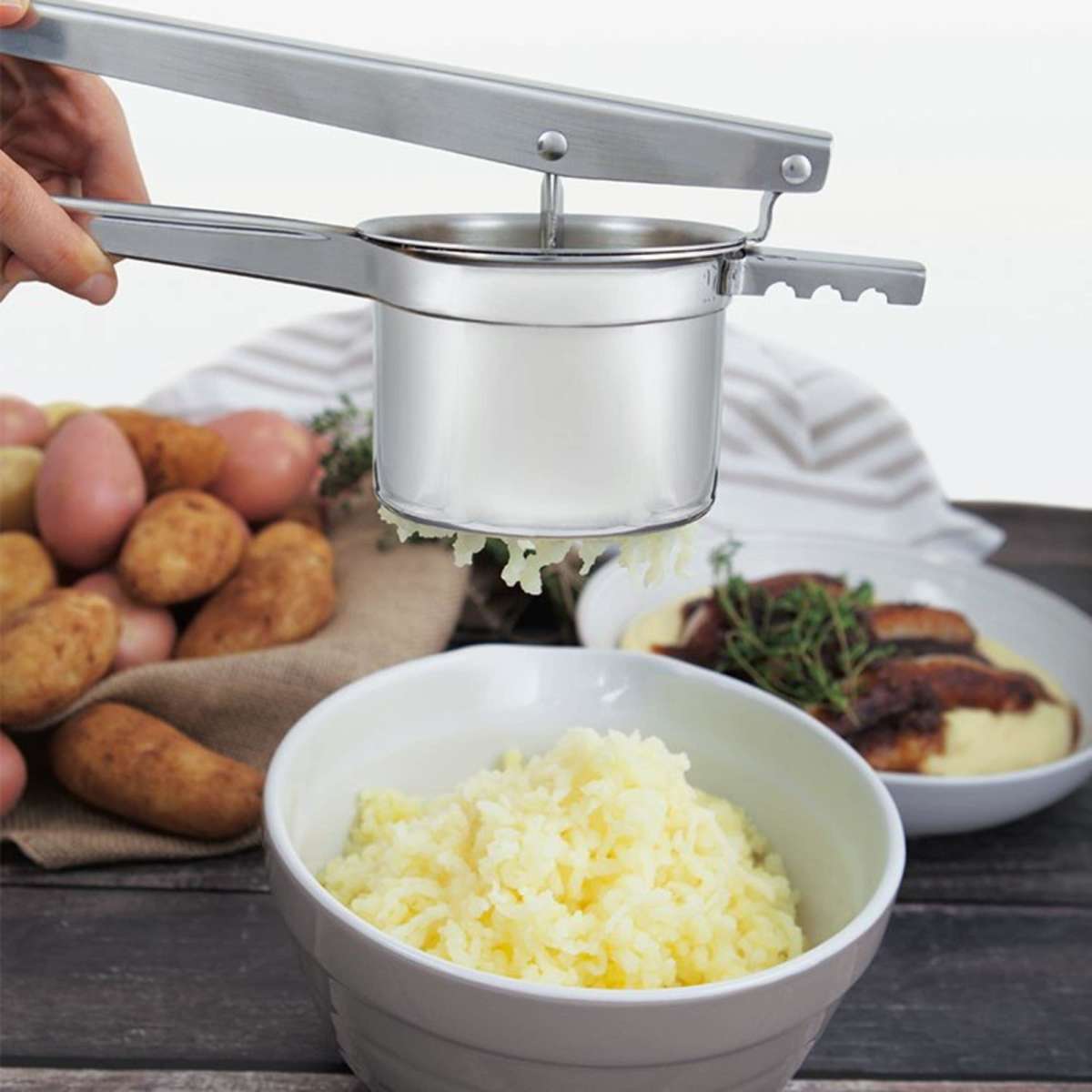 Savannah Stainless Steel Potato Ricer w/ 3 Discs Woolworths