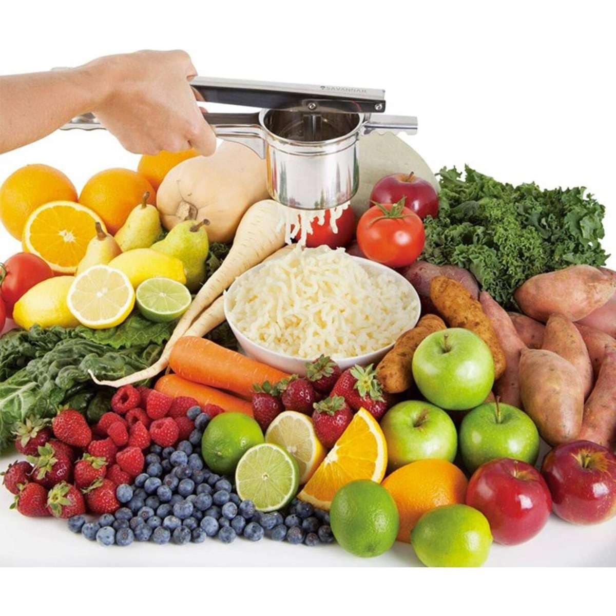 Savannah Stainless Steel Potato Ricer w/ 3 Discs Woolworths