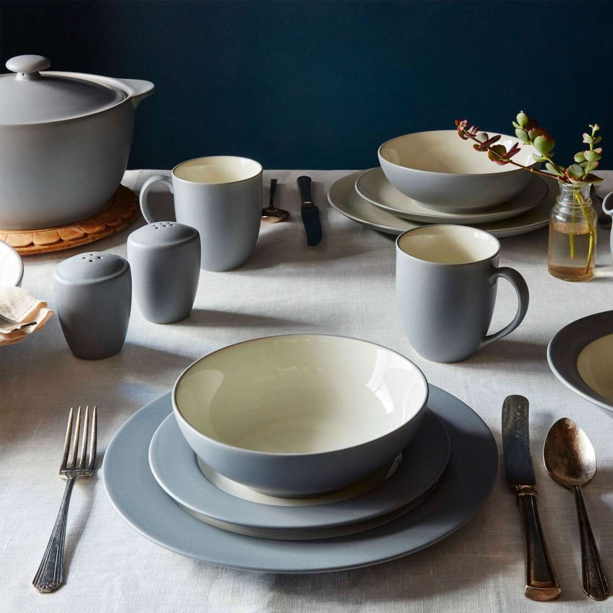 Noritake Colorwave Dinner Set 16pc Slate | Woolworths