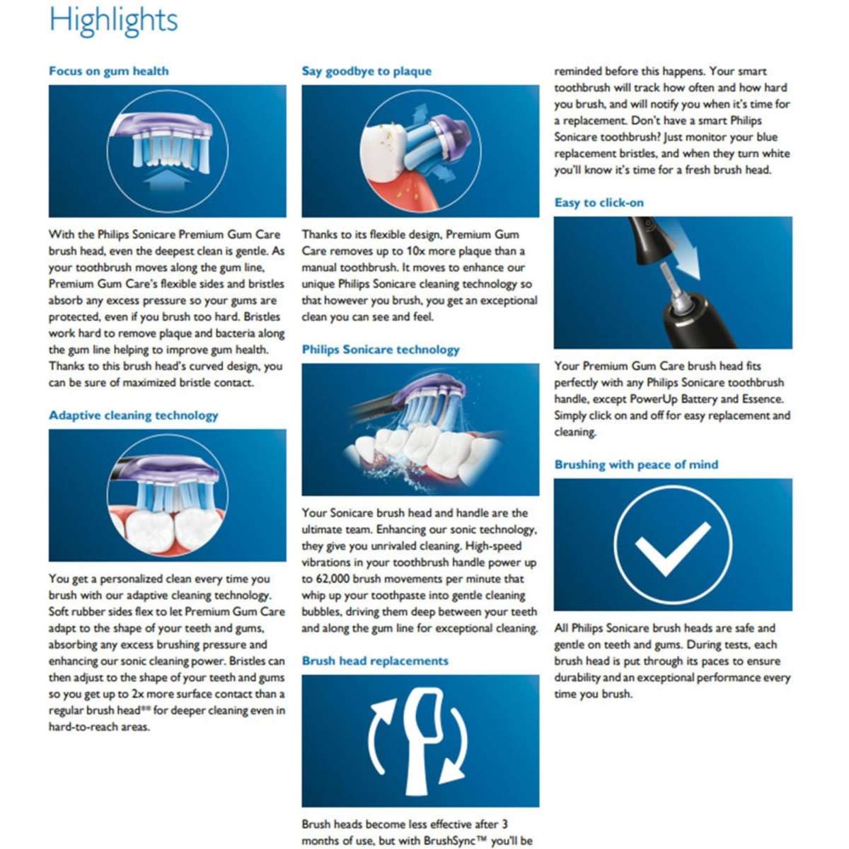 Philips Sonicare G3 Premium Gum Care Replacement Heads Black 2pc