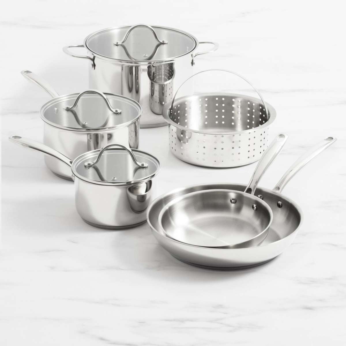 Wolstead Steeltek 6pc Stainless Steel Cookware Set Woolworths