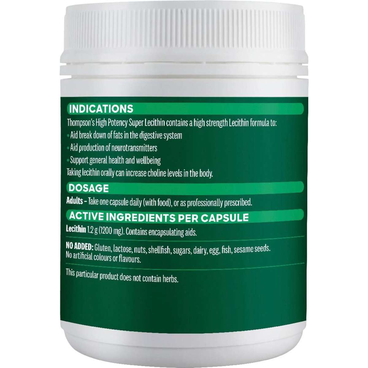 Thompson's High Potency Super Lecithin 200 capsules Woolworths