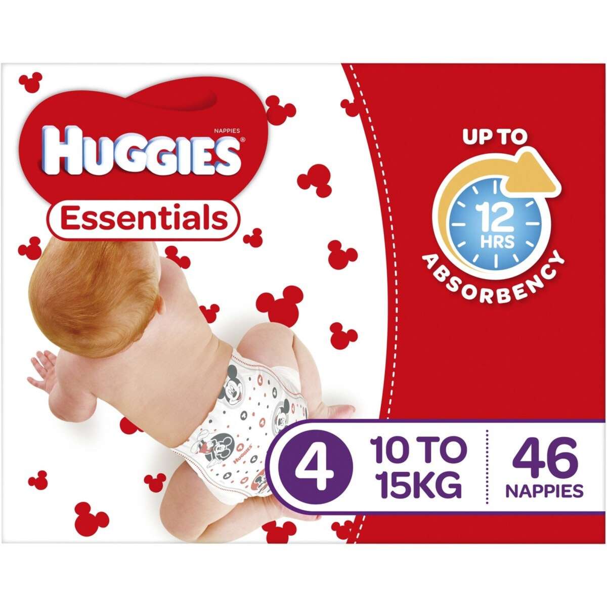 Huggies Essentials Nappies Size 4 (10 15kg) 46 Pack Woolworths